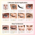 Natural Brown Lash Clusters with Thin Clear Band, Soft Wispy C Curl Lash Extensions, Most-Used Sizes for Daily Wear, Portable Pack, Budget-Friendly for Beginners, FayJoo AIRY 12 Brown Lite