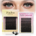 Volume & Soft Eyelash Clusters,C Curl Individual Lashes with 0.05mm Ultra-Thin Band, 8-18mm DIY Home Salon Thick Lash Extension, Reusable, Bold Glam for Daily Life or Events,FayJoo BOLDEE 12 Lash Only
