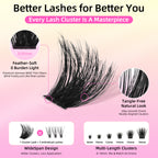 Volume & Soft Eyelash Clusters,C Curl Individual Lashes with 0.05mm Ultra-Thin Band, 8-18mm DIY Home Salon Thick Lash Extension, Reusable, Bold Glam for Daily Life or Events,FayJoo BOLDEE 12 Lash Only