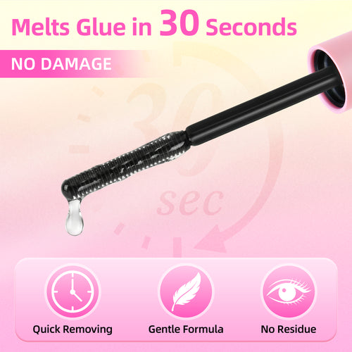 Eyelash Adhesive Remover, Hypoallergenic, Fast Dissolve & Quick Remove Glue for Eyelash Extensions with Less Residues, 5ml Remover for Lash Cluster
