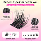 Volume & Soft Eyelash Clusters,C Curl Individual Lashes with 0.05mm Ultra-Thin Band, 8-18mm DIY Home Salon Thick Lash Extension, Reusable, Bold Glam for Daily Life or Events,FayJoo BOLDEE 13 Lash Only