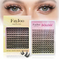 Dramatic Volume Lash Clusters, 0.05mm Thin Band 8-18mm C Curl, DIY Lash Extension Reusable, FayJoo BOLDEE 11 Lash Only