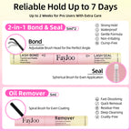 Wispy Spiky Soft Lash Clusters Kit, C Curl 8-18mm, Thin Fiber with 0.05mm Invisible Band, DIY Salon Eyelash Extension Kit with Bond Seal Remover Tweezers, Lightweight, FayJoo FLICKER 11 Kit