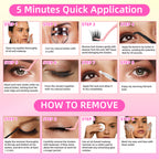 Dramatic Volume Lash Clusters, 0.05mm Thin Band 10-16mm C Curl, Compact Travel Pack, Budget-Friendly for Beginners, FayJoo BOLDEE 11 Lite