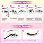 Eyelash Adhesive Long Lasting Up to 7 Days, Strong & Flexible Hold Glue for Eyelash Extensions, Hypoallergenic, Waterproof & Quick-Dry, 2 in 1 Bond & Seal for Lash Cluster(5ml*2), White/Clear